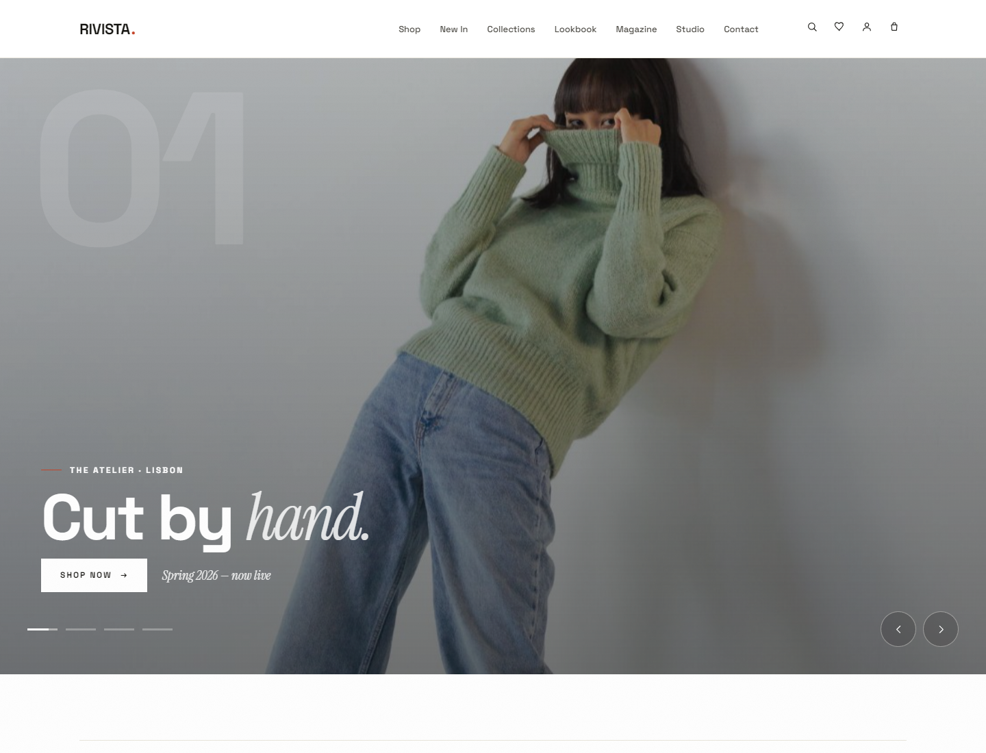 Atelier RIVISTA homepage demo