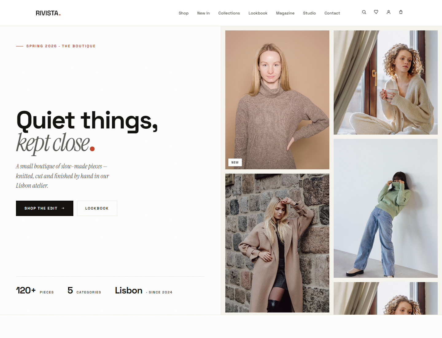 RIVISTA Boutique homepage demo
