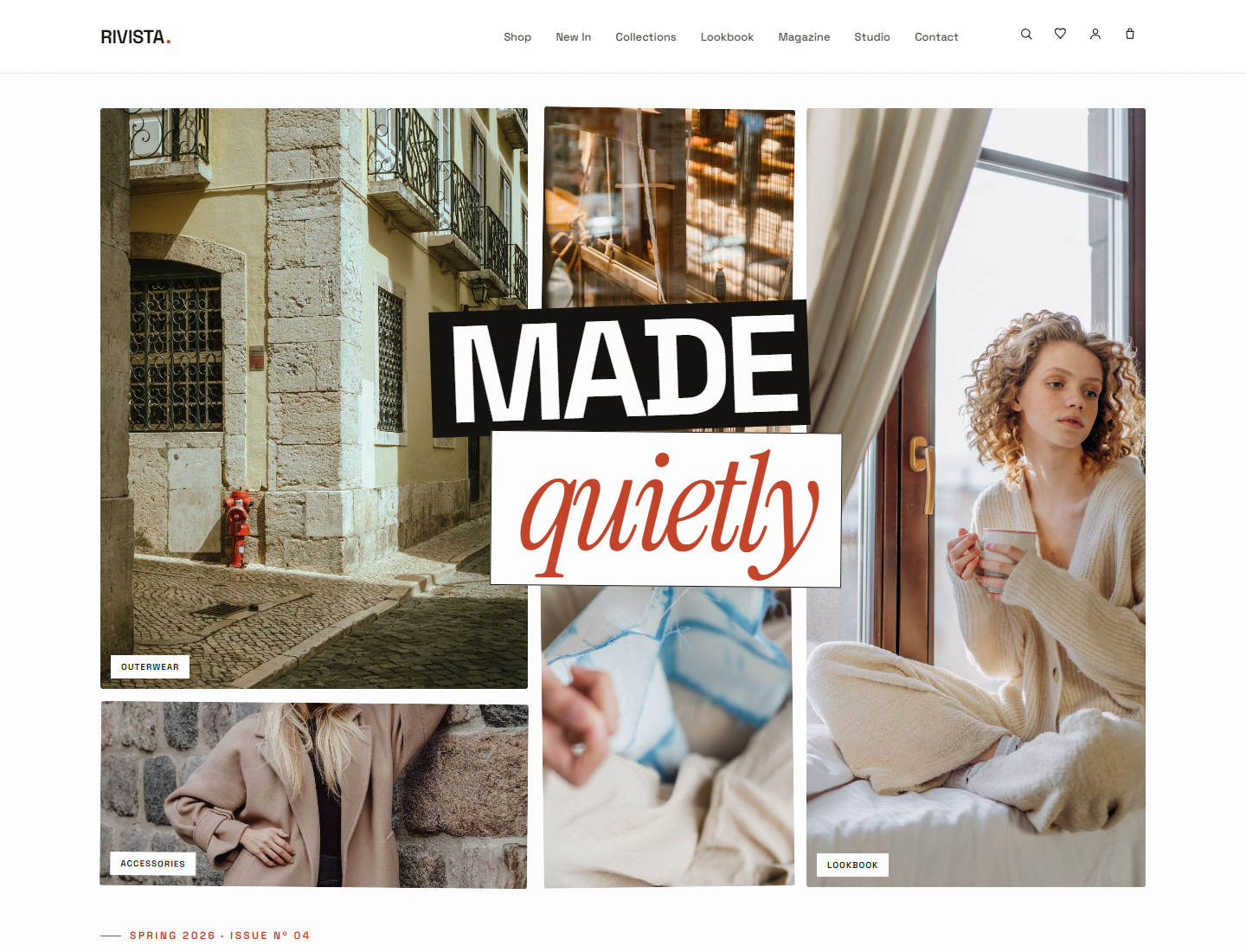 Collage RIVISTA homepage demo