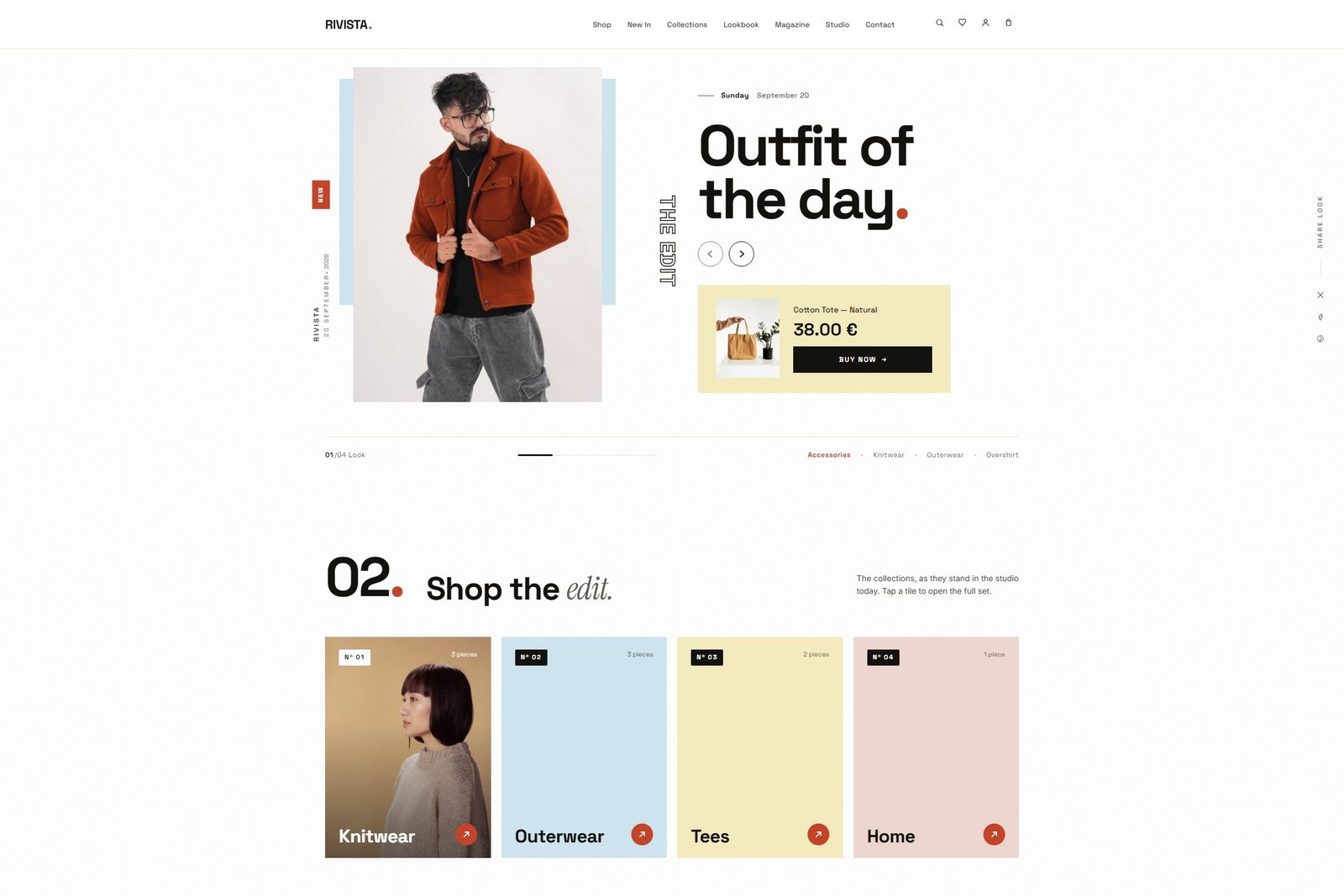 RIVISTA editorial fashion store homepage