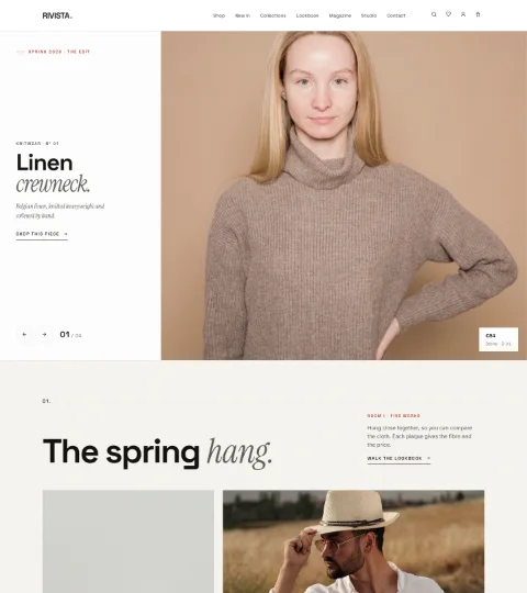 Thumbnail of the Gallery demo homepage, slider.